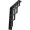 Ekena Millwork Diane Wrought Iron Bracket, (Single center brace), Antiqued Silver 1 1/2"W x 5 1/2"D x 8"H BKTM01X05X08SDIASV - alternate 1